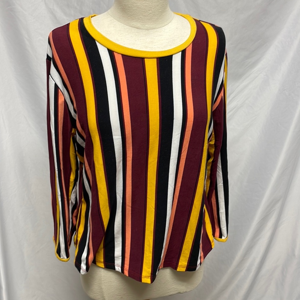 Stella Tweed Striped Long Sleeved Super Soft Shirt Size XL